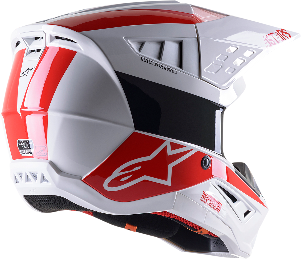 ALPINESTARS SM5 Helmet - Bond - White/Red - Medium 8303522-2032-MD