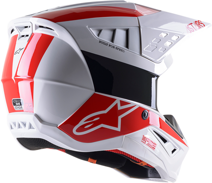 ALPINESTARS SM5 Helmet - Bond - White/Red - Large 8303522-2032-LG