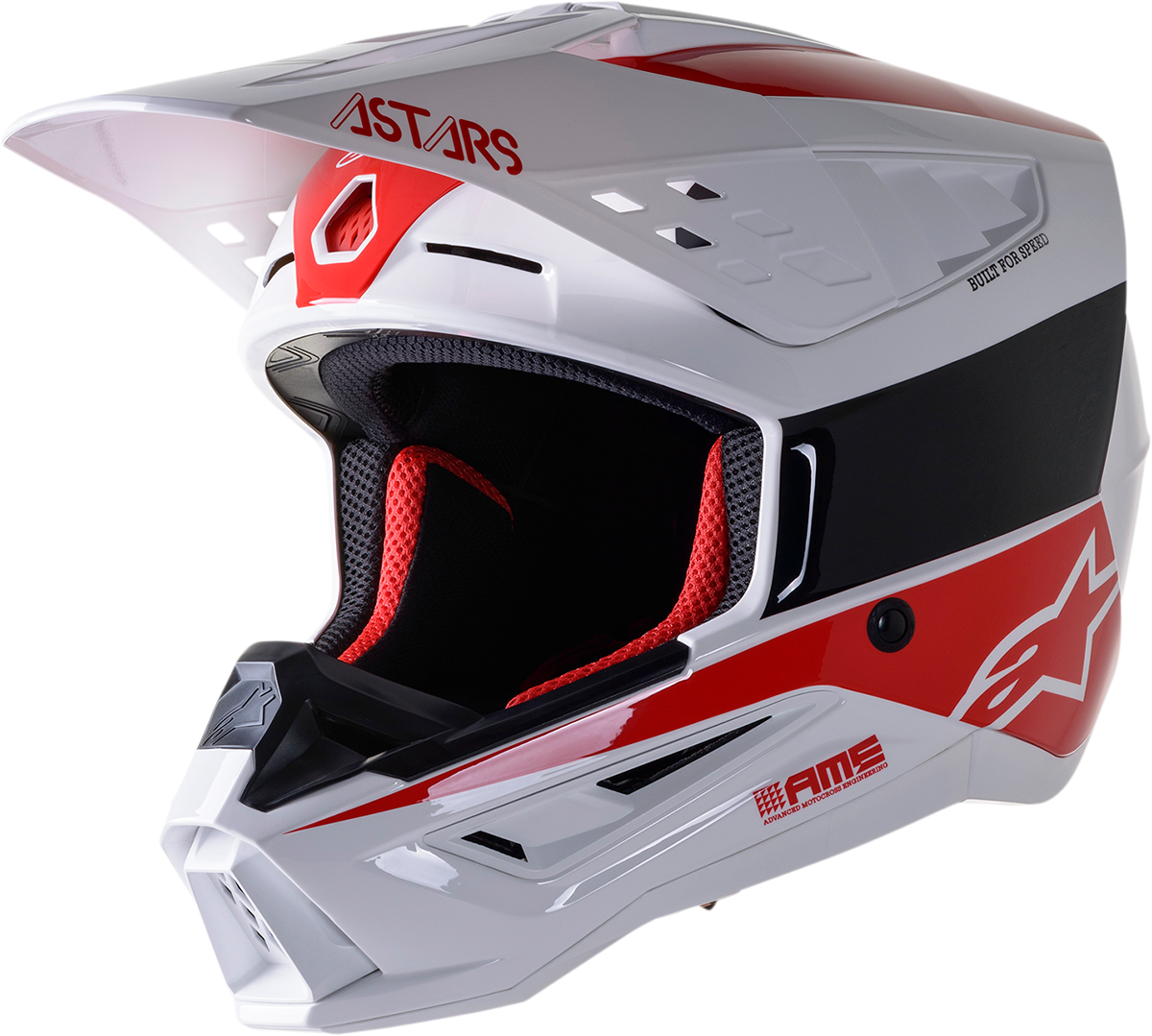 ALPINESTARS SM5 Helmet - Bond - White/Red - Medium 8303522-2032-MD