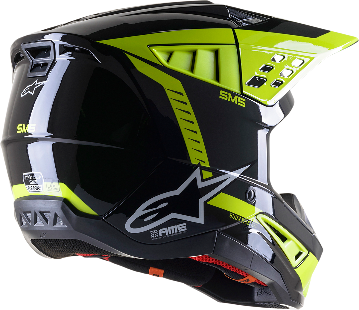 ALPINESTARS SM5 Helmet - Beam - Black/Gray/Yellow - Medium 8303722-1151-MD