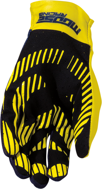 MOOSE OFFROAD MX2* Gloves - Navy/Hi-Vis - Large 3330-7036