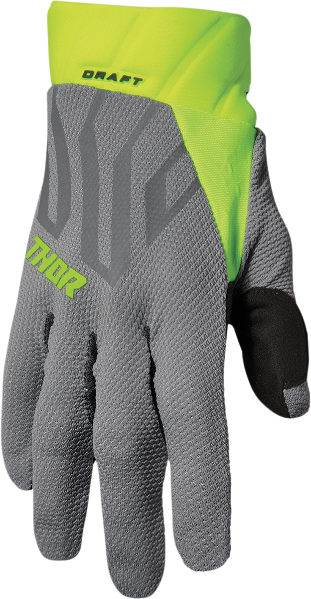 THOR Draft Gloves - Gray/Acid - Small 3330-6813