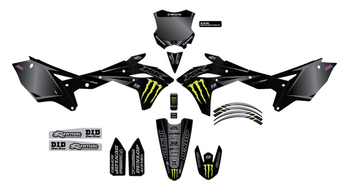 Monster Mek Lights Out F 250 '17 18 Complete Graphic Kit