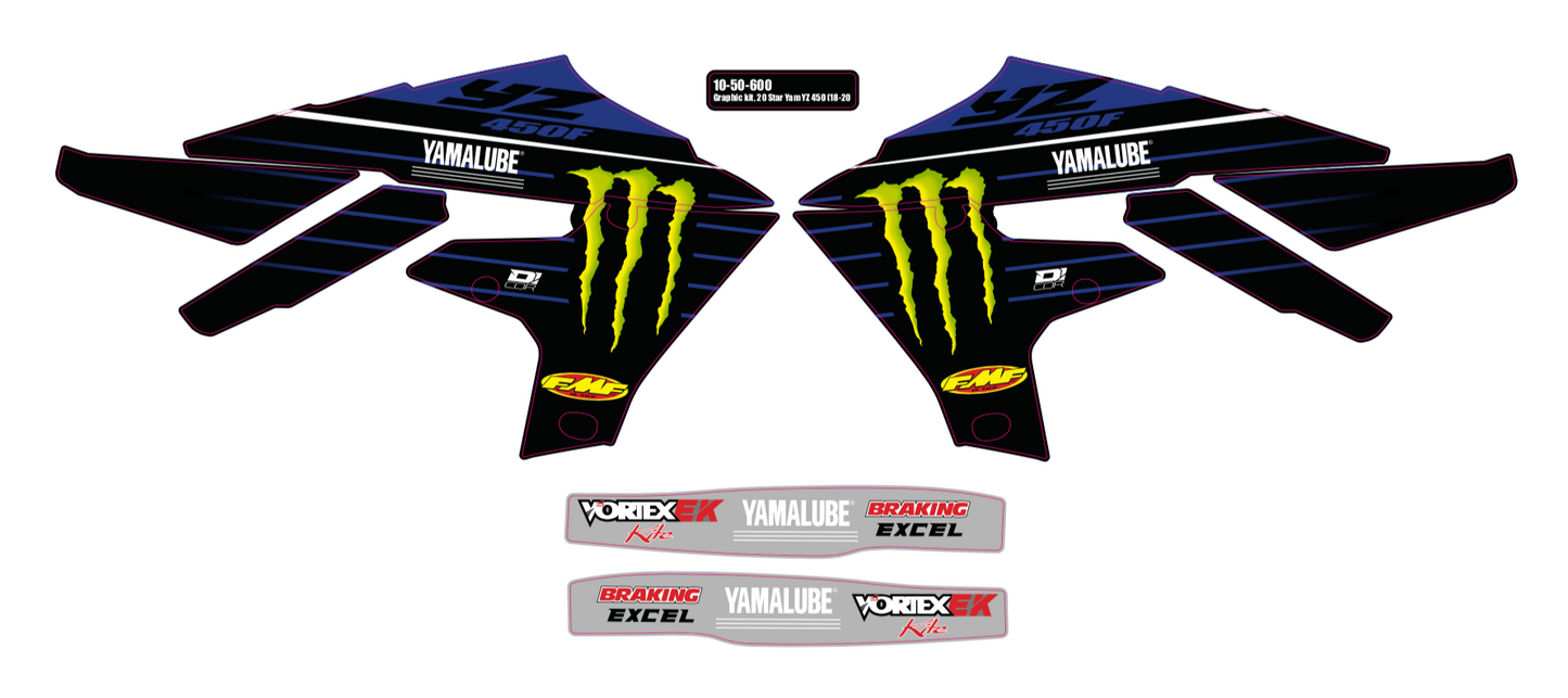 Complete Kit 20 Geico Hon Crf 450 (19 20) Wht Bg