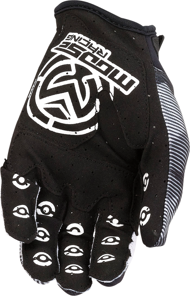 MOOSE RACING Youth MX1* Gloves - Black/White - Small 3332-1718