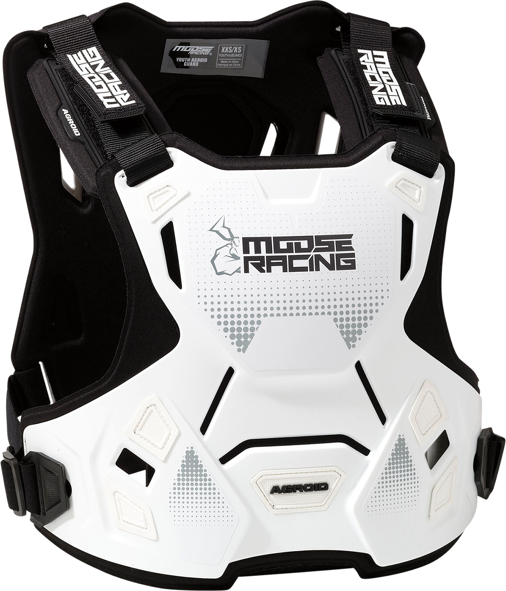 MOOSE OFFROAD Youth Agroid* Chest Guard - White - 2XS/XS 2701-1117