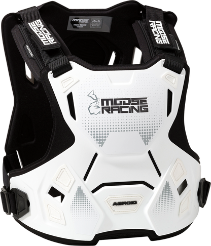 MOOSE OFFROAD Youth Agroid* Chest Guard - White - 2XS/XS 2701-1117