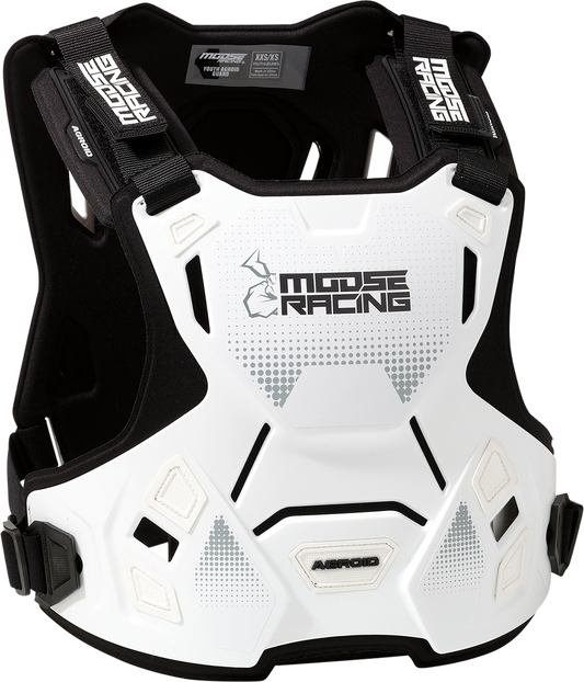 MOOSE OFFROAD Youth Agroid* Chest Guard - White - 2XS/XS 2701-1117
