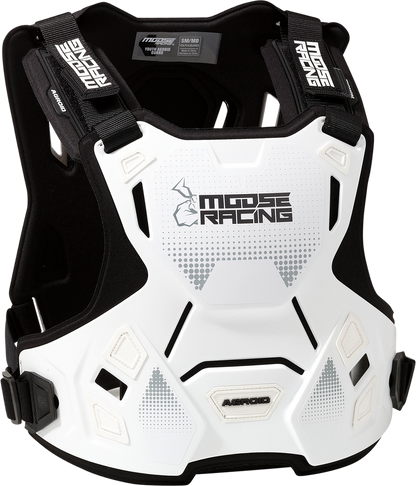 MOOSE OFFROAD Youth Agroid* Chest Guard - White - S/M 2701-1118