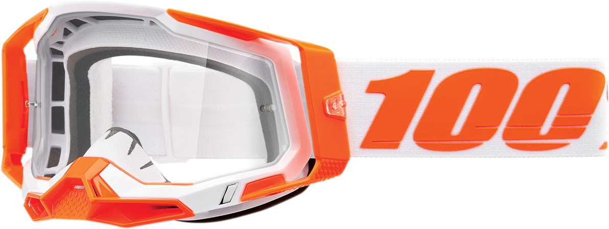 Racecraft 2 Goggles - 100% Orange Clear Lens