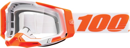 Racecraft 2 Goggles - 100% Orange Clear Lens