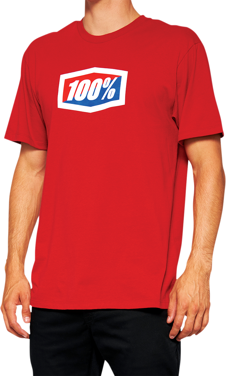 100% Official T-Shirt - Red - Small 20000-00010