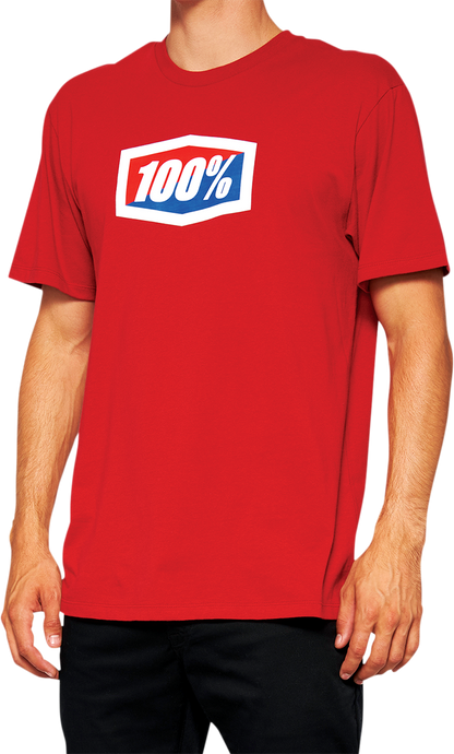 100% Official T-Shirt - Red - Small 20000-00010