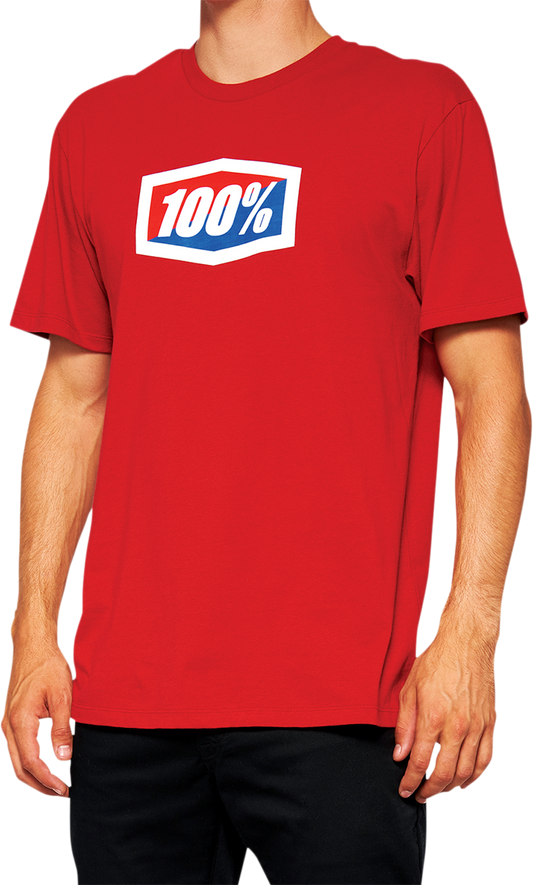 100% Official T-Shirt - Red - Small 20000-00010