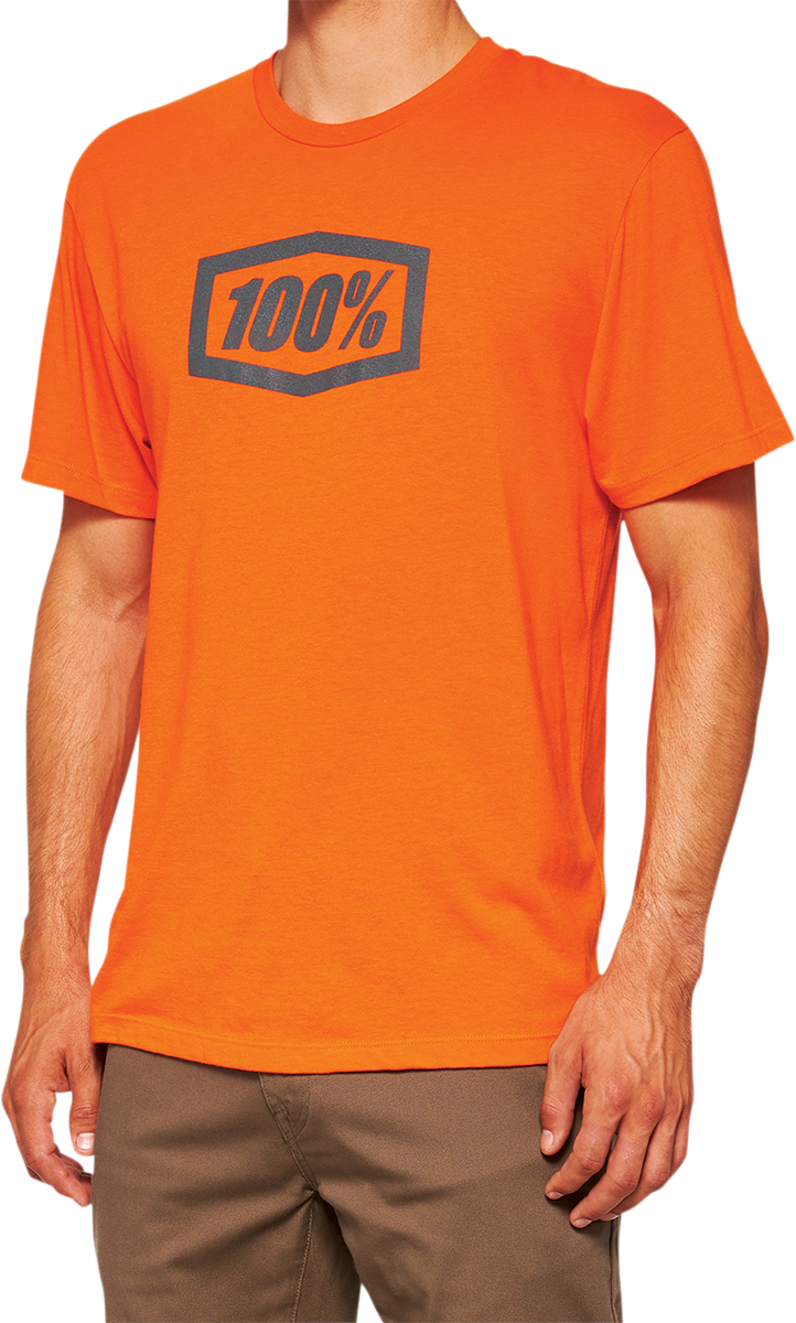 100% Icon T-Shirt - Orange - Large 20000-00042