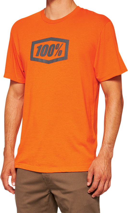 100% Icon T-Shirt - Orange - Large 20000-00042