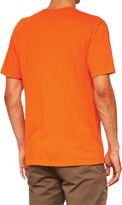 100% Icon T-Shirt - Orange - Large 20000-00042