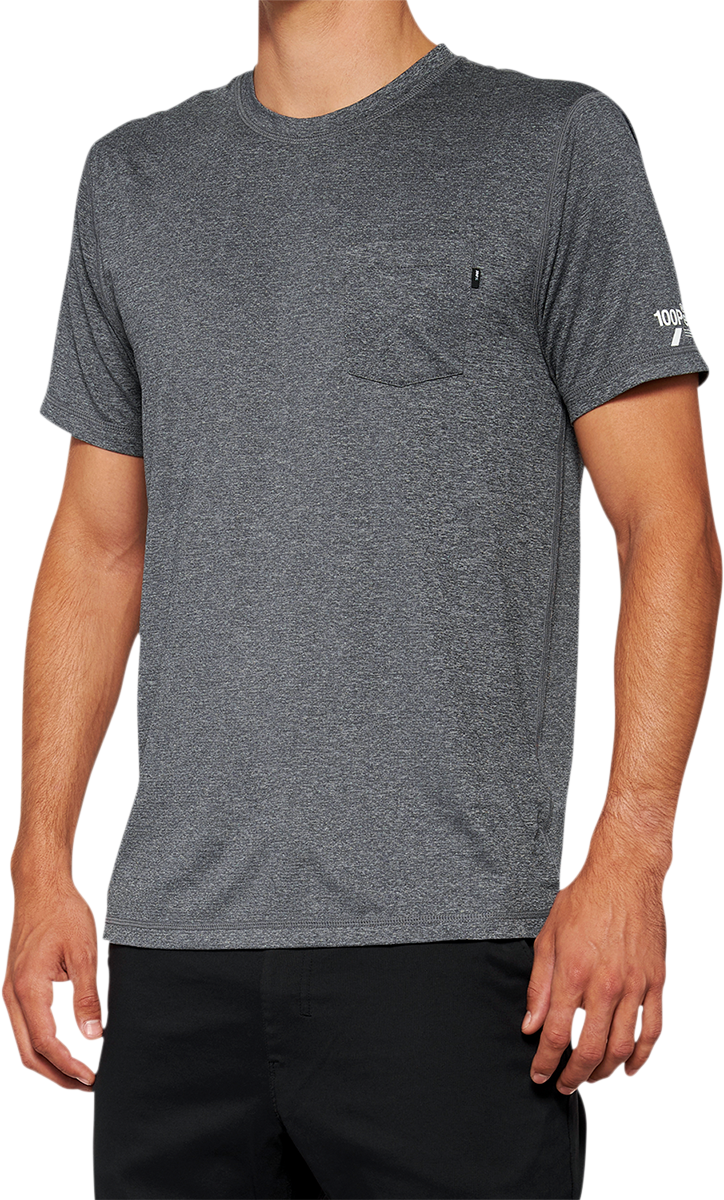 100% Mission Athletic T-Shirt - Charcoal - XL 20014-00013