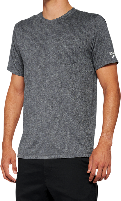 100% Mission Athletic T-Shirt - Charcoal - XL 20014-00013