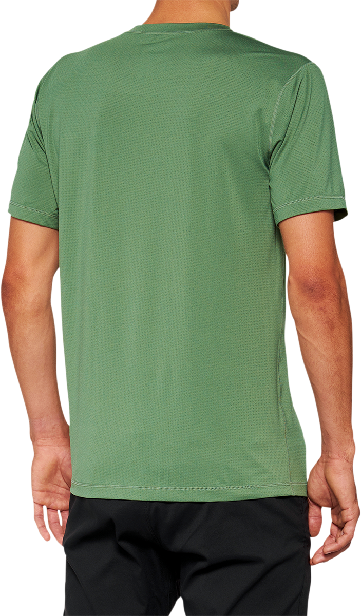 100% Mission Athletic T-Shirt - Olive - XL 20014-00018