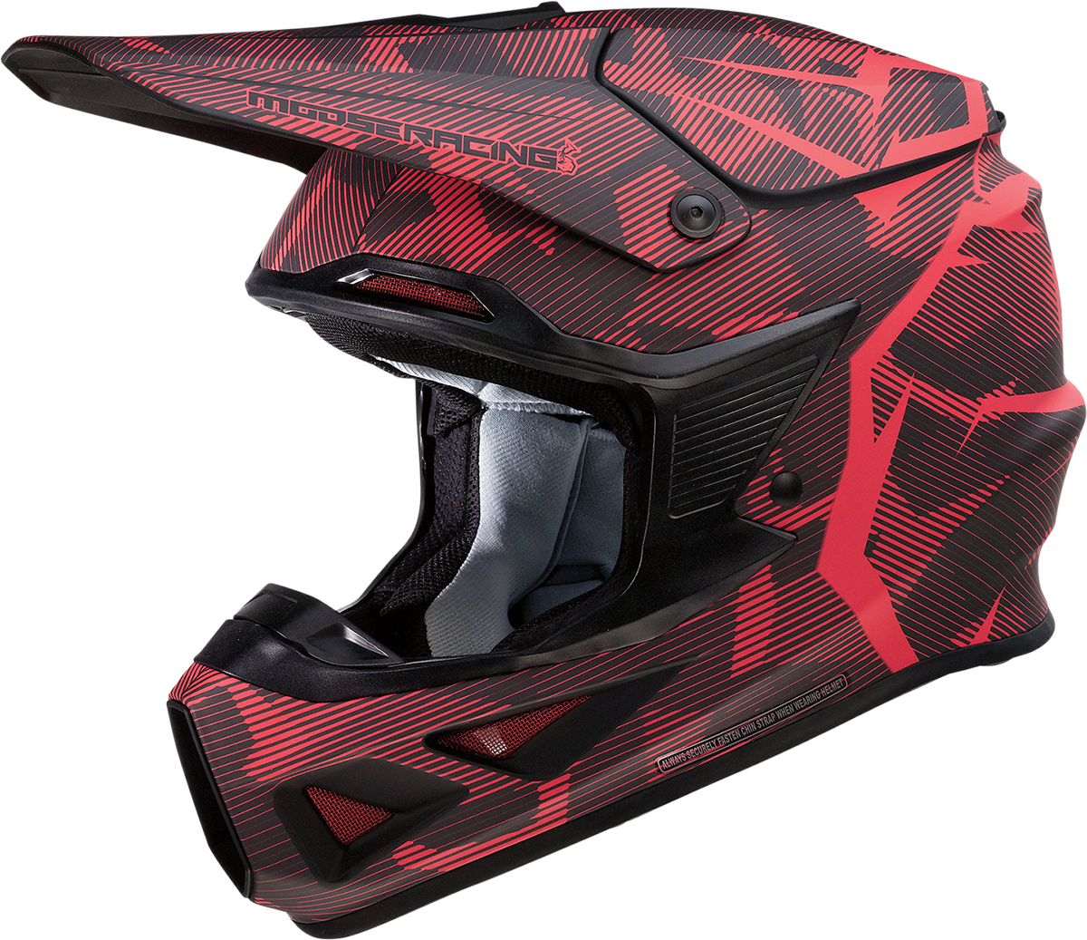 MOOSE OFFROAD F.I. Helmet - Agroid Camo - MIPS? - Red/Black - Large 0110-7762