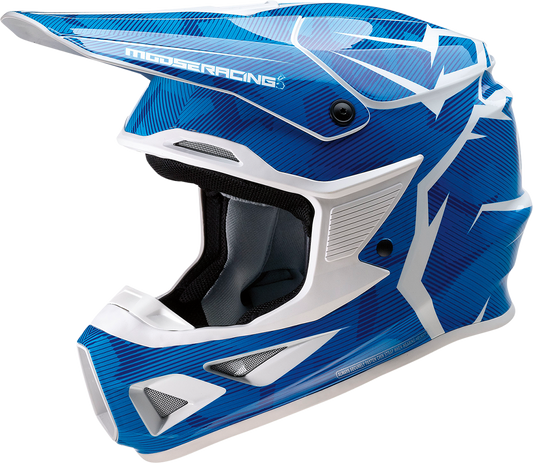 MOOSE OFFROAD F.I. Helmet - Agroid Camo - MIPS? - Blue/White - Small 0110-7767