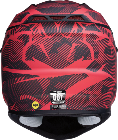 MOOSE OFFROAD F.I. Helmet - Agroid Camo - MIPS? - Red/Black - Large 0110-7762