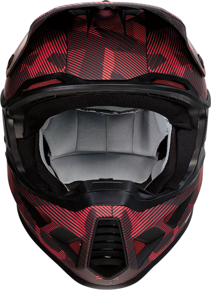 MOOSE OFFROAD F.I. Helmet - Agroid Camo - MIPS? - Red/Black - Large 0110-7762