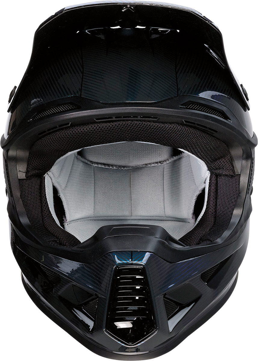 MOOSE OFFROAD F.I. Helmet - Agroid Camo - MIPS? - Iridescent Blue - XS 0110-7752