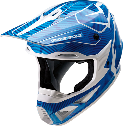 MOOSE OFFROAD F.I. Helmet - Agroid Camo - MIPS? - Blue/White - Small 0110-7767