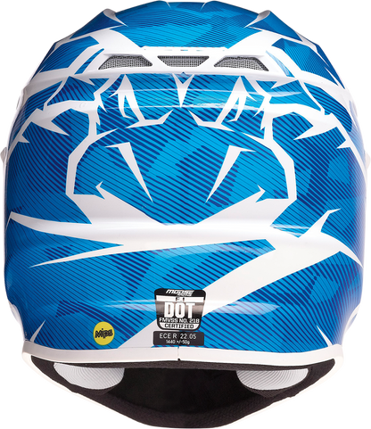 MOOSE OFFROAD F.I. Helmet - Agroid Camo - MIPS? - Blue/White - Small 0110-7767