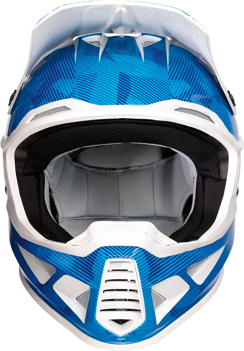 MOOSE OFFROAD F.I. Helmet - Agroid Camo - MIPS? - Blue/White - Small 0110-7767