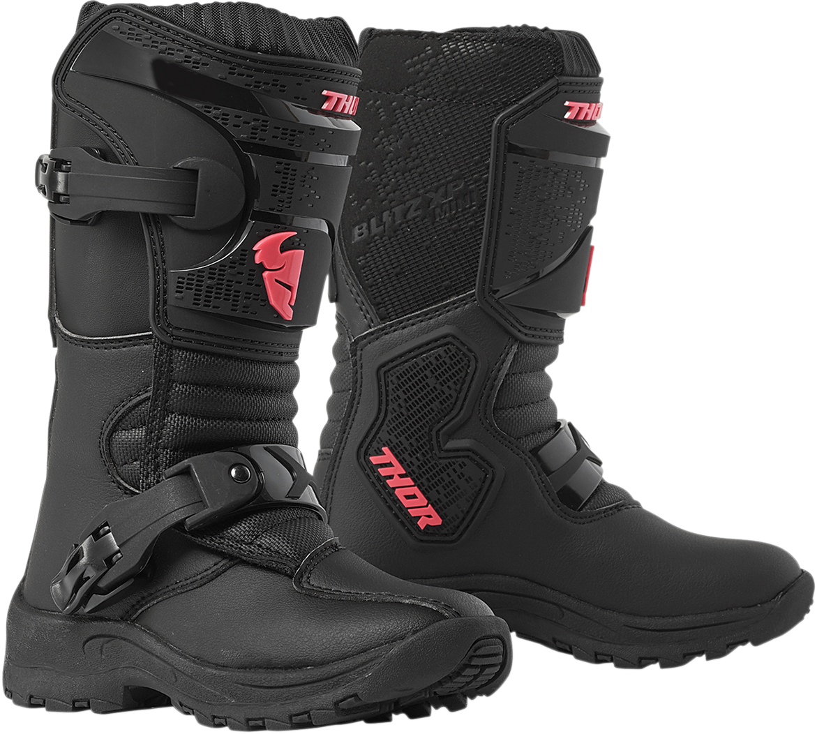 THOR Mini Blitz XP Boots - Black/Pink - Size 11