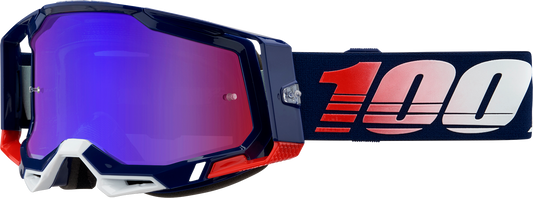 100% Racecraft 2 Goggles - Republic - Red/Blue Mirror