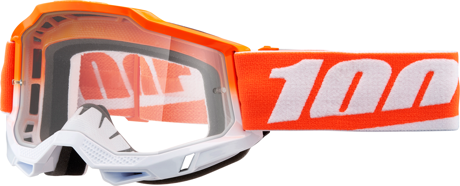 100% Accuri 2 Goggles - Matigofun with orange strips