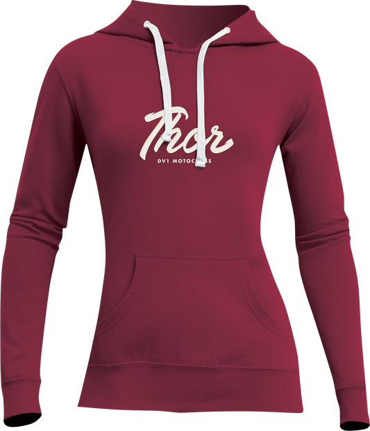 THOR Women's Script Pullover Sweatshirt - Wine - Large 3051-1193