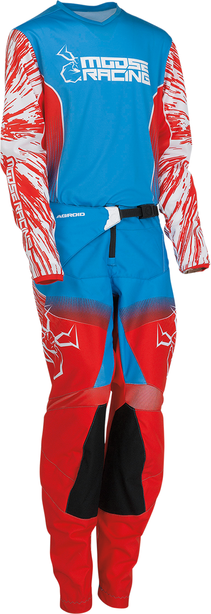 MOOSE RACING Youth Agroid Pants - Red/White/Blue - 28 2903-2272