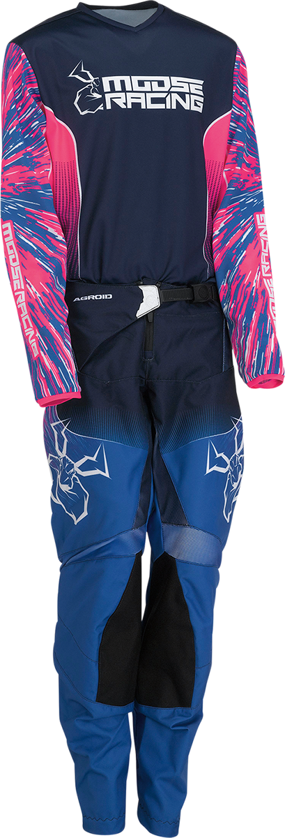 MOOSE RACING Youth Agroid Pants - Pink/Blue - 28 2903-2266