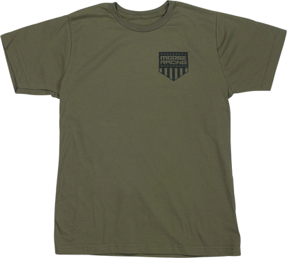 MOOSE OFFROAD Youth Salute T-Shirt - Olive - Large 3032-3696