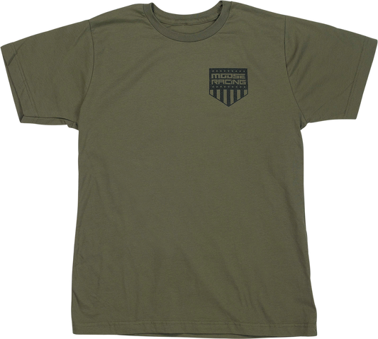 MOOSE OFFROAD Youth Salute T-Shirt - Olive - Large 3032-3696