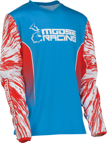 MOOSE OFFROAD Youth Agroid Jersey - Red/White/Blue - XS 2912-2261