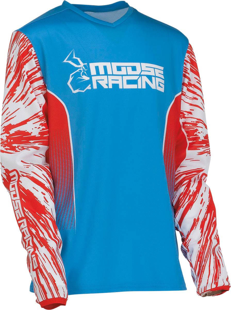 MOOSE OFFROAD Youth Agroid Jersey - Red/White/Blue - Medium 2912-2263