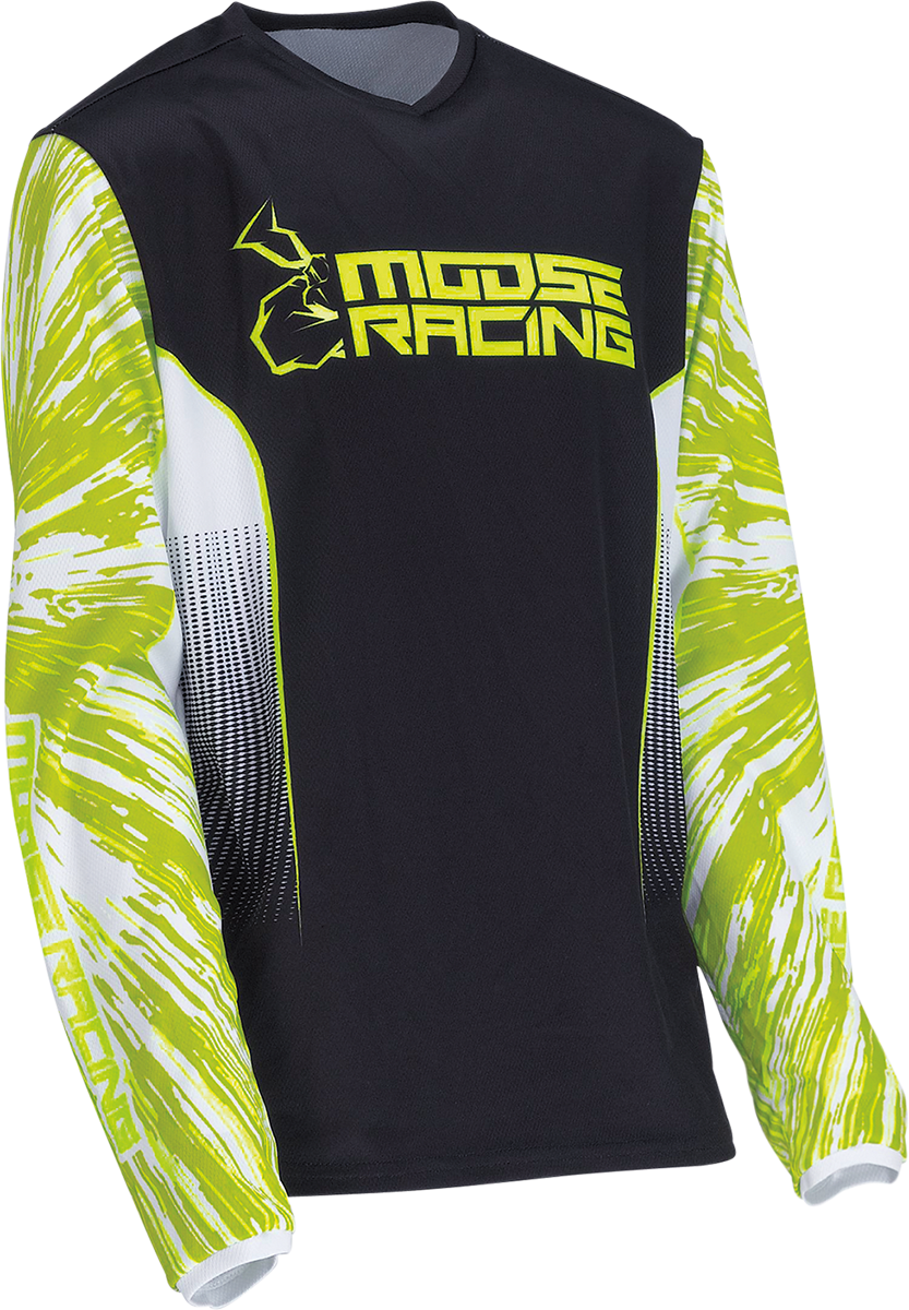 MOOSE OFFROAD Youth Agroid Jersey - Hi-Vis/Black - Medium 2912-2273