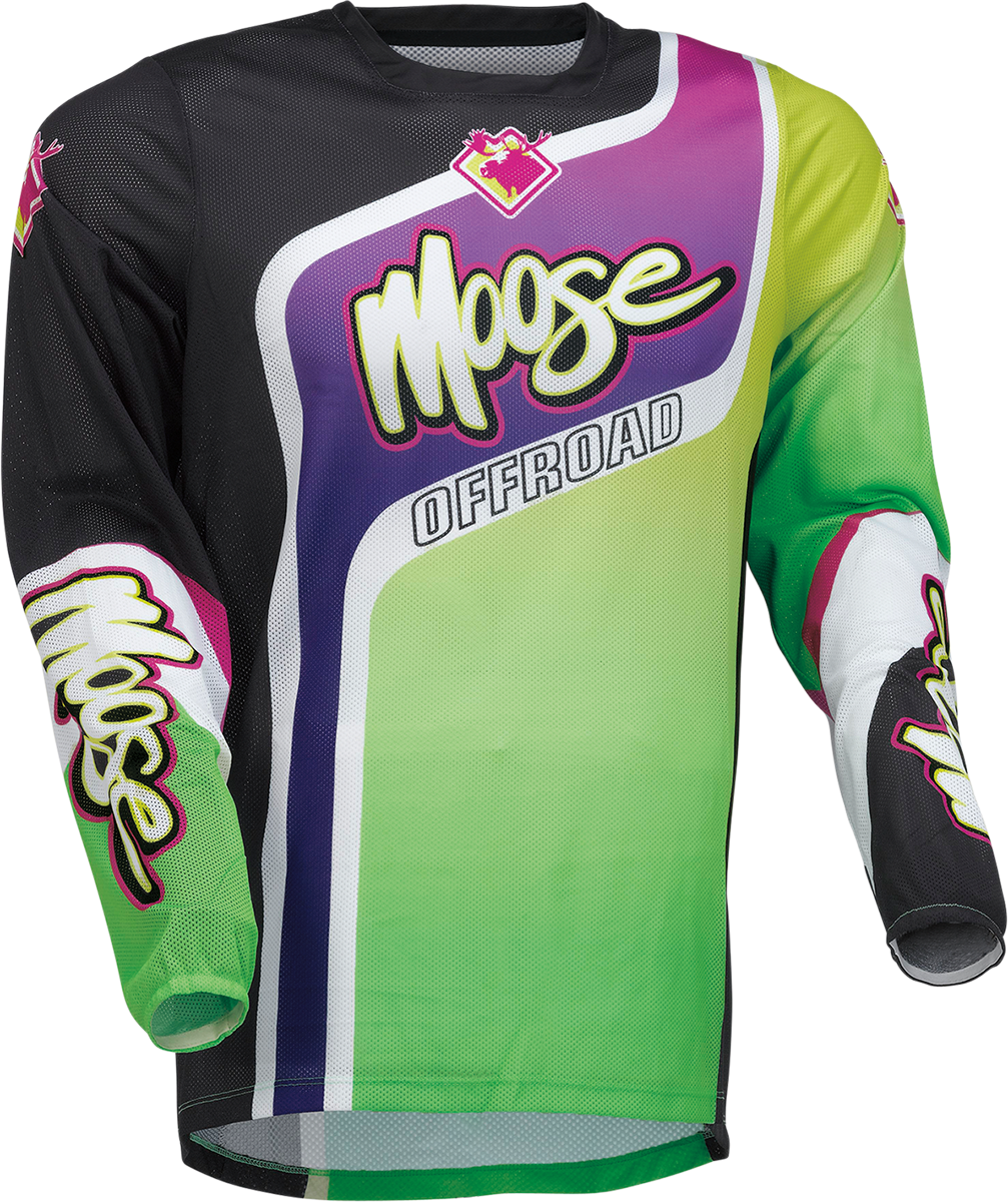 Moose Sahara Jersey - Purple/Green - Large