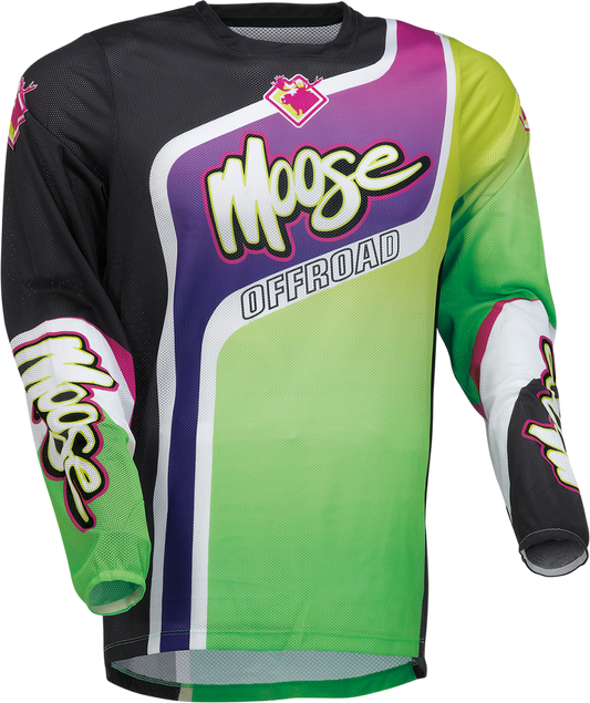 Moose Sahara Jersey - Purple/Green - Large