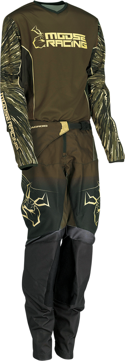 MOOSE OFFROAD Youth Agroid Jersey - Olive/Tan - Large 2912-2279