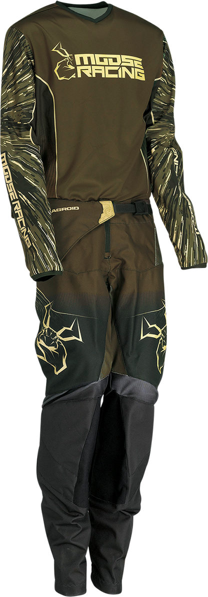 MOOSE OFFROAD Youth Agroid Jersey - Olive/Tan - Large 2912-2279