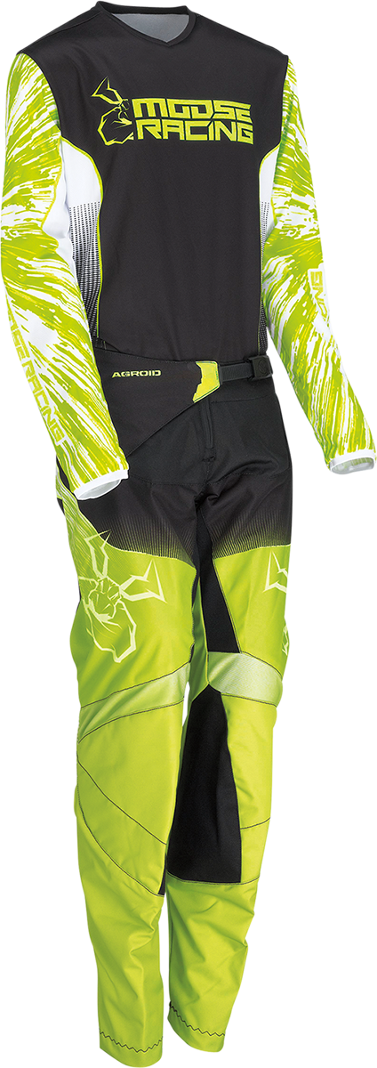 MOOSE OFFROAD Youth Agroid Jersey - Hi-Vis/Black - Medium 2912-2273