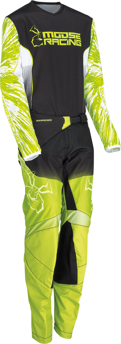 MOOSE OFFROAD Youth Agroid Jersey - Hi-Vis/Black - Large 2912-2274