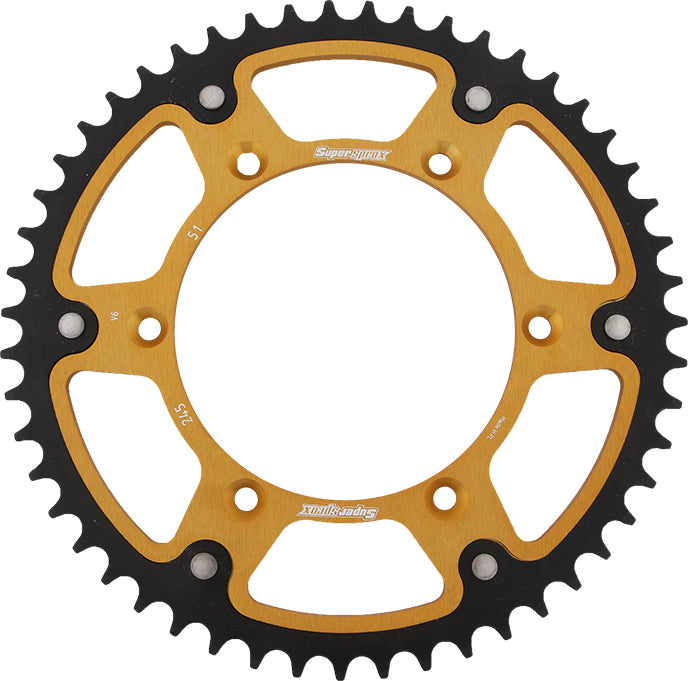 Rear Stealth Sprocket Alu/Stl 51t 520 Gld Yam